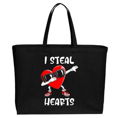 Valentines Day Cool Gift Love Dabbing Heart Gift Cotton Canvas Jumbo Tote