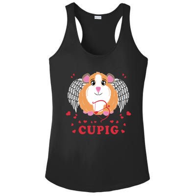 Valentine's Day Cupig Gift Cute Guinea Pig Lover Cupid Pun Gift Ladies PosiCharge Competitor Racerback Tank