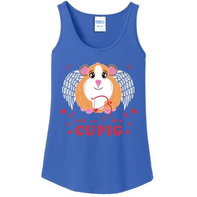 Valentine's Day Cupig Gift Cute Guinea Pig Lover Cupid Pun Gift Ladies Essential Tank