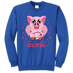 Valentine's Day Cupig Funny Gift Cute Pig Lover Cupid Pun Great Gift Sweatshirt