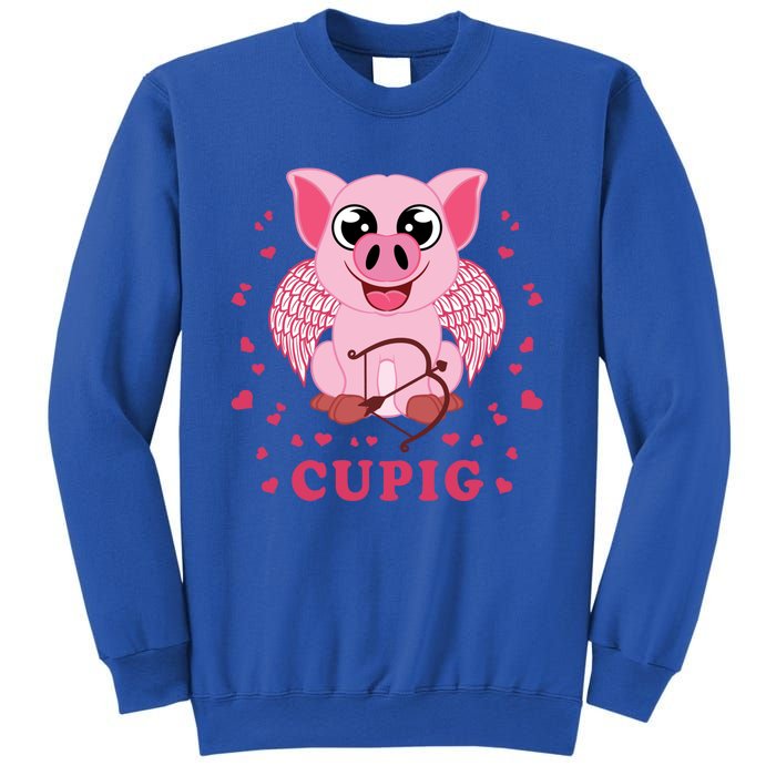 Valentine's Day Cupig Funny Gift Cute Pig Lover Cupid Pun Great Gift Sweatshirt