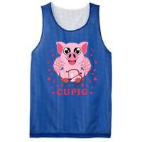 Valentine's Day Cupig Funny Gift Cute Pig Lover Cupid Pun Great Gift Mesh Reversible Basketball Jersey Tank