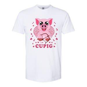 Valentine's Day Cupig Funny Gift Cute Pig Lover Cupid Pun Great Gift Softstyle CVC T-Shirt