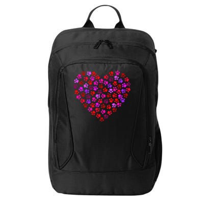 Valentines Day Cat & Dog Paws City Backpack