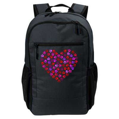 Valentines Day Cat & Dog Paws Daily Commute Backpack