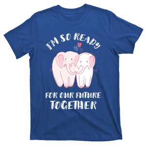 Valentine's Day Cute Elephant I'm Ready For Our Future Gift T-Shirt