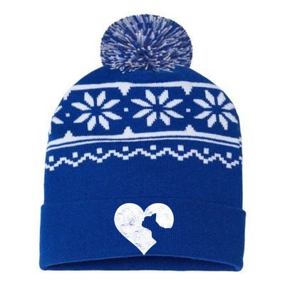 Valentine's Day Cute French Bulldog Dog Lover Dog Mom Dad Funny Gift USA-Made Snowflake Beanie