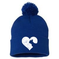 Valentine's Day Cute French Bulldog Dog Lover Dog Mom Dad Funny Gift Pom Pom 12in Knit Beanie