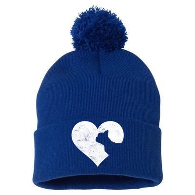 Valentine's Day Cute French Bulldog Dog Lover Dog Mom Dad Funny Gift Pom Pom 12in Knit Beanie