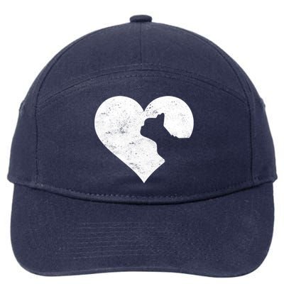 Valentine's Day Cute French Bulldog Dog Lover Dog Mom Dad Funny Gift 7-Panel Snapback Hat