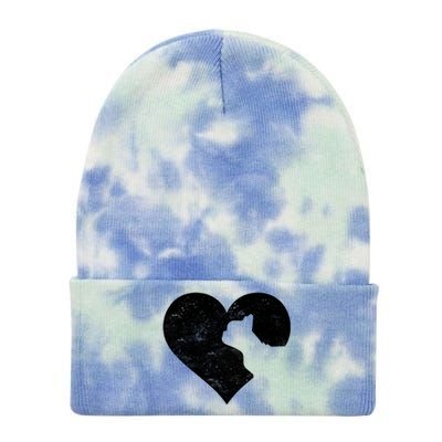 Valentine's Day Cute French Bulldog Dog Lover Dog Mom Dad Funny Gift Tie Dye 12in Knit Beanie