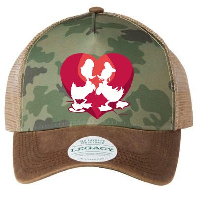 ValentineS Day Couple Duck Donald Daisy Lover Legacy Tie Dye Trucker Hat