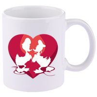 ValentineS Day Couple Duck Donald Daisy Lover 11oz C Handle Ceramic Mug