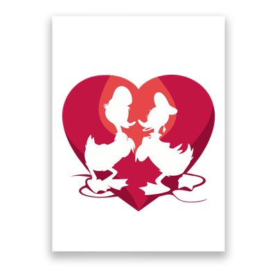 ValentineS Day Couple Duck Donald Daisy Lover Poster
