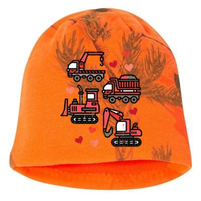 Valentines Day Construction Trucks Funny Kati - Camo Knit Beanie