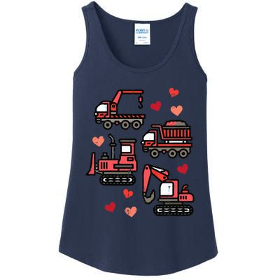 Valentines Day Construction Trucks Funny Ladies Essential Tank