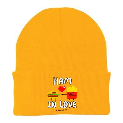 Valentine's Day Cute Rotic Hamburger Love Fries Couple Gift Knit Cap Winter Beanie