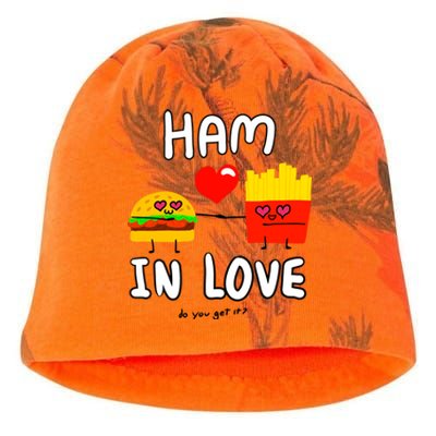 Valentine's Day Cute Rotic Hamburger Love Fries Couple Gift Kati - Camo Knit Beanie