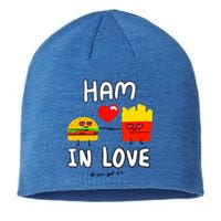 Valentine's Day Cute Rotic Hamburger Love Fries Couple Gift Sustainable Beanie