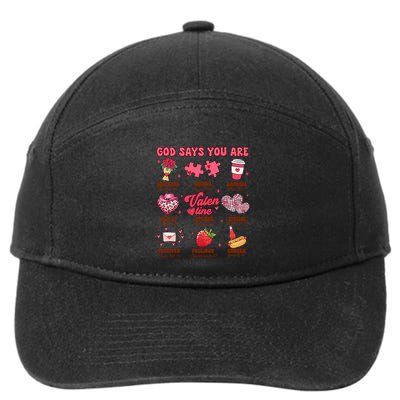 Valentine’S Day Christian Jesus God Lover God Says You’Re Funny Gift 7-Panel Snapback Hat