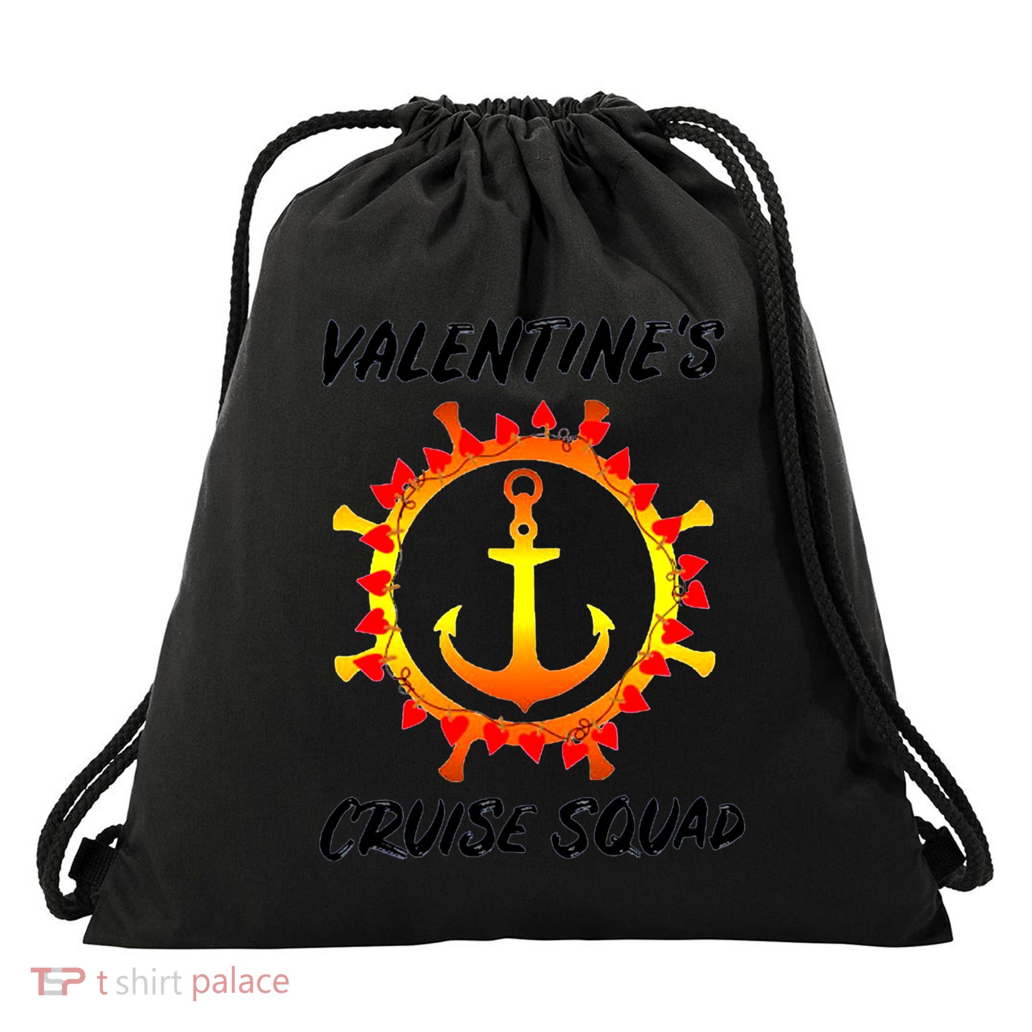 Valentine's Day Cruise Squad Couple Family Friend Matching Gift Drawstring Bag
