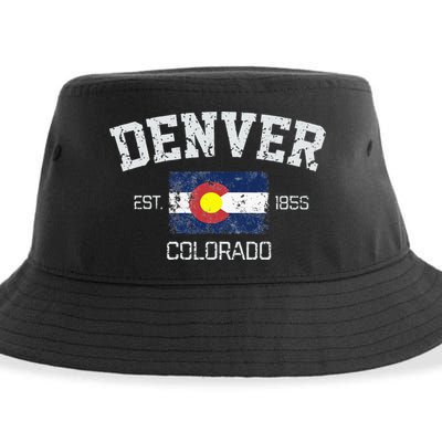 Vintage Denver Colorado Est 1858 Souvenir Gift Sustainable Bucket Hat