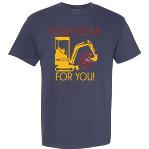 Valentines Day Construction Boy Trucks Garment-Dyed Heavyweight T-Shirt