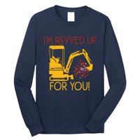 Valentines Day Construction Boy Trucks Long Sleeve Shirt