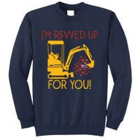 Valentines Day Construction Boy Trucks Sweatshirt