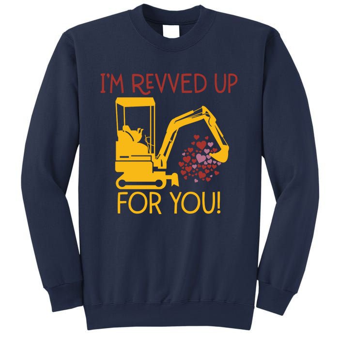 Valentines Day Construction Boy Trucks Sweatshirt