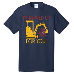 Valentines Day Construction Boy Trucks Tall T-Shirt