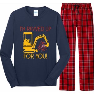 Valentines Day Construction Boy Trucks Long Sleeve Pajama Set