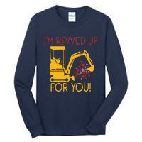 Valentines Day Construction Boy Trucks Tall Long Sleeve T-Shirt