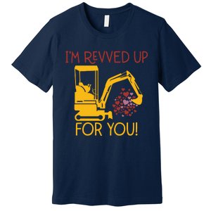 Valentines Day Construction Boy Trucks Premium T-Shirt