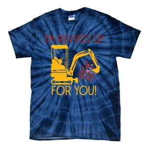 Valentines Day Construction Boy Trucks Tie-Dye T-Shirt