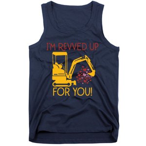 Valentines Day Construction Boy Trucks Tank Top