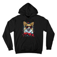 Valentines Day Corgi Heart Couples Love Corgi Dog Lovers Hoodie