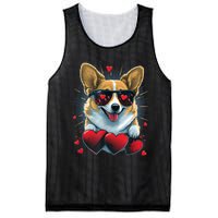 Valentines Day Corgi Heart Couples Love Corgi Dog Lovers Mesh Reversible Basketball Jersey Tank