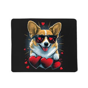 Valentines Day Corgi Heart Couples Love Corgi Dog Lovers Mousepad