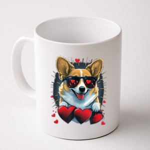 Valentines Day Corgi Heart Couples Love Corgi Dog Lovers Coffee Mug