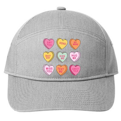 Valentines Day Conversation Hearts 7-Panel Snapback Hat