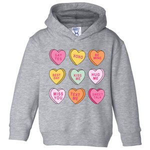 Valentines Day Conversation Hearts Toddler Hoodie