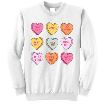 Valentines Day Conversation Hearts Sweatshirt