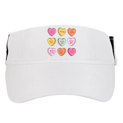 Valentines Day Conversation Hearts Adult Drive Performance Visor