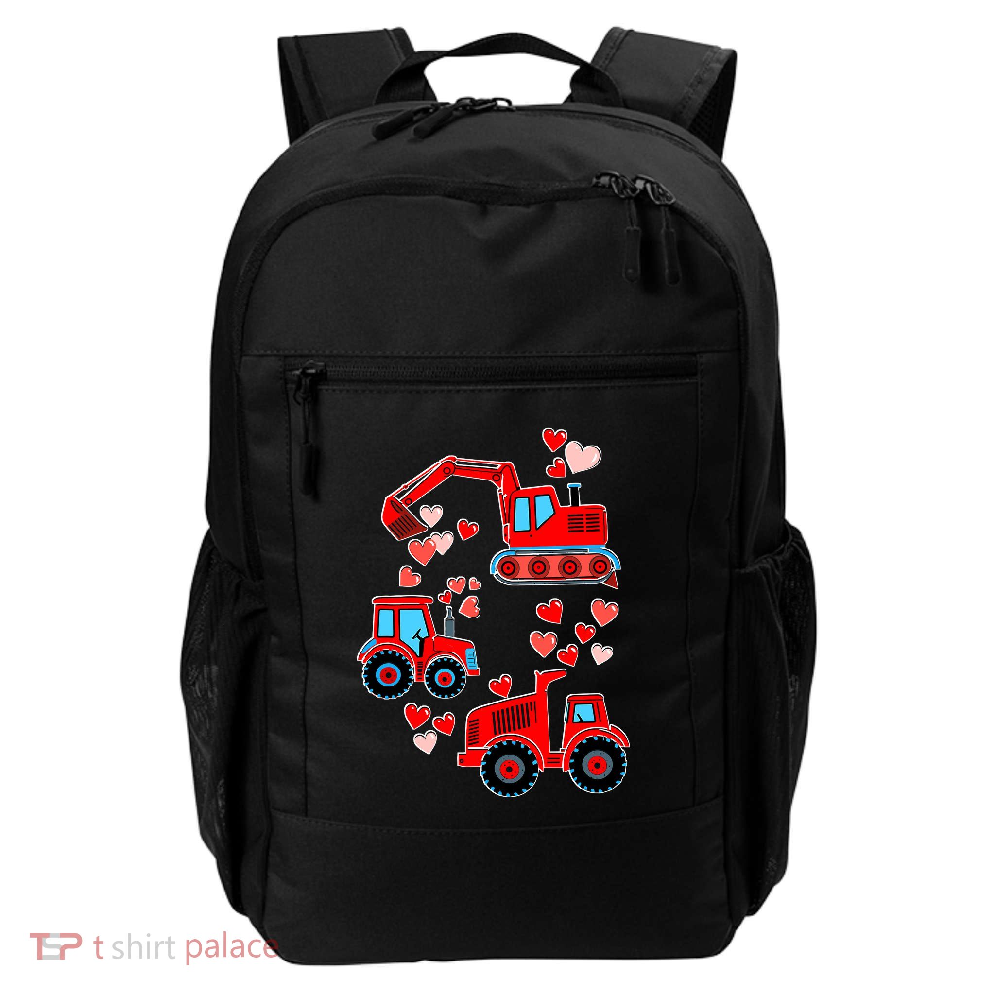 Valentines Day Construction Trucks Funny Boy Backpack
