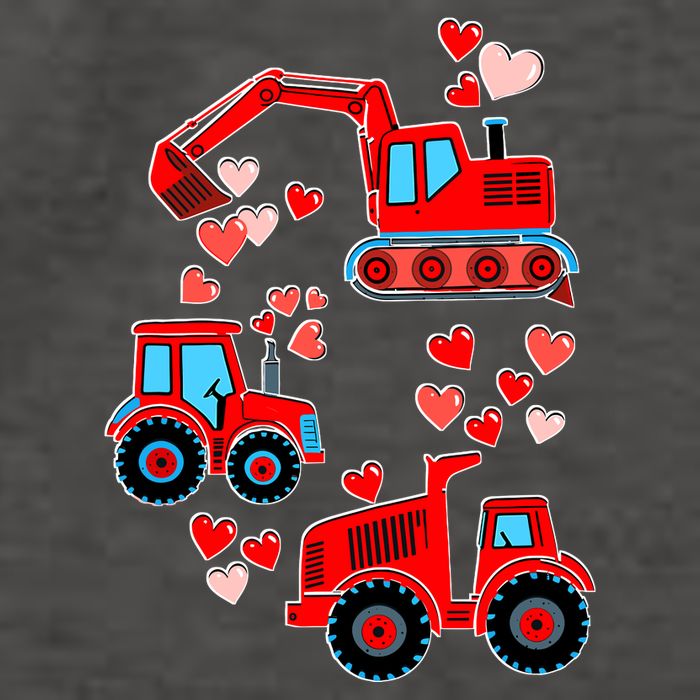 Valentines Day Construction Trucks Funny Boy Vector Backpack