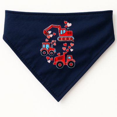 Valentines Day Construction Trucks Funny Boy USA-Made Doggie Bandana