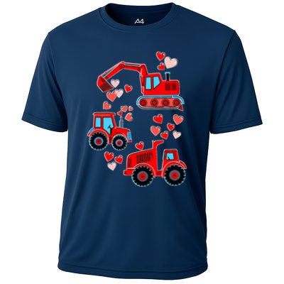 Valentines Day Construction Trucks Funny Boy Performance Shirt