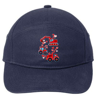 Valentines Day Construction Trucks Funny Boy 7-Panel Snapback Hat