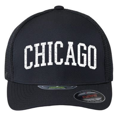 Varsity Distressed Chicago Flexfit Unipanel Trucker Cap